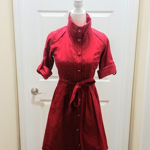 steampunk red dress